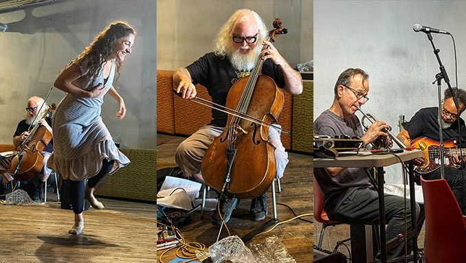 "JOANIE OFF THE PONY" musician and dancer rehearsals June 26-27 in Atlanta, GA. Photo Credit: Constance Lewis.