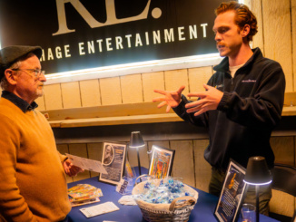NOMAF - Chickie Wah Wah -39.jpg NOMAF staff member, Jacob Maza, explains our mission & initiatives to a patron at a Fundraiser at Chickie-Wah-Wah Photo Credit: Hunter Miles Davis